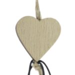 Gelukspoppetje Hartje natuur plat (2,5cm)