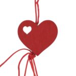 Gelukspoppetje Hart met uitgestanst hartje plat (2,5cm)