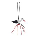 Gelukspoppetje Ooievaar plat (3cm) - Afbeelding 2