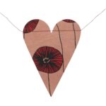 Slinger "Hart kleur" van lokta-papier (150cm) - Afbeelding 2