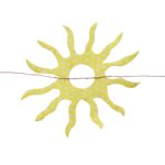 Slinger "Zon" van lokta-papier (180cm) - Afbeelding 2