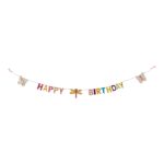 Slinger "Happy Birthday" van lokta-papier (100cm