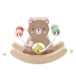 Houten motoriekspel kralenbaan olifant/beer ass. (12x8x10cm) - Afbeelding 2