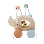 Houten motoriekspel kralenbaan olifant/beer ass. (12x8x10cm) - Afbeelding 3