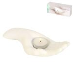 Open hand theelicht houder (6x24x8cm)