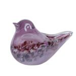 Sculptuur vogel "Bird paars" glas (13x7,5x8cm)