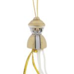 Gelukspoppetje Kerstman goud (1,5cm)