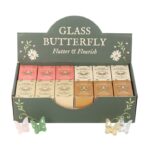 Glas Vlinder in luciferdoosje (5,4x2,5x3,2cm) - Afbeelding 3