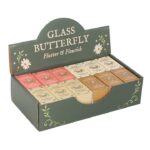 Glas Vlinder in luciferdoosje (5,4x2,5x3,2cm) - Afbeelding 4