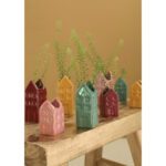 Bloemvaas huisjes Amsterdam middel vintage 4ass. (3x3x8cm) - Afbeelding 2