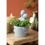 Embrace Pot voor plant grijs (10,4x9,2x15,7cm) - Afbeelding 2