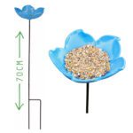 Vergeet-me-nietje decoratief of als vogel voeder-drinkbak 14.5x75cm - Afbeelding 2