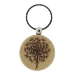 Sleutelhanger "Wensbloem" beukenhout (4cm)