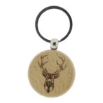 Sleutelhanger "Hert" beukenhout (4cm)