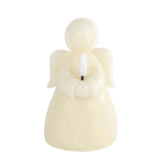 Kaars LED "Engel" creme (7x7x12cm) (2xAAAex)