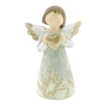 Beschermengel mint goud met hart/ster ass. (12cm) - Afbeelding 2