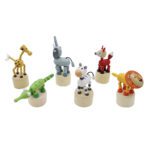 Houten drukdieren dierentuin (ass.)