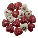 Speksteen Hart "Love" rood/wit (3cm) - Afbeelding 10