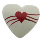 Speksteen Hart "Love" rood/wit (3cm) - Afbeelding 4