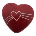 Speksteen Hart "Love" rood/wit (3cm) - Afbeelding 8