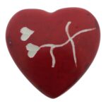 Speksteen Hart "Love" rood/wit (3cm) - Afbeelding 9