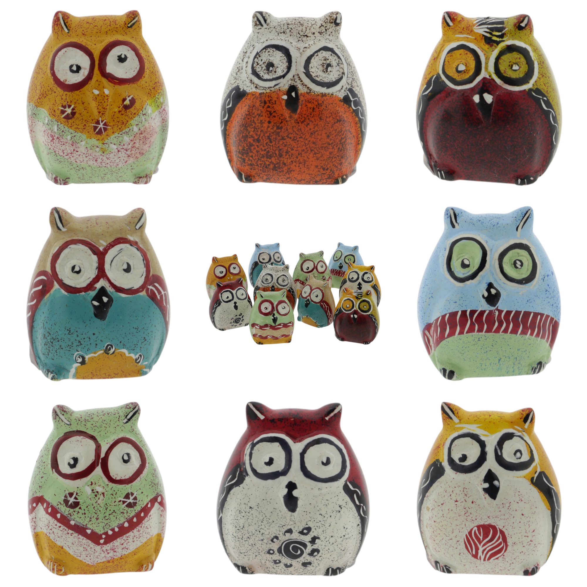 29322 Speksteen Uil (3cm) 12 Speksteen Uil (3cm) - Afbeelding 1