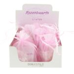 Rozenkwarts brok in organza zakje (9x7cm) - Afbeelding 2