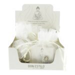 Geluks Boeddha Brons in organza zakje (9x7cm) - Afbeelding 2