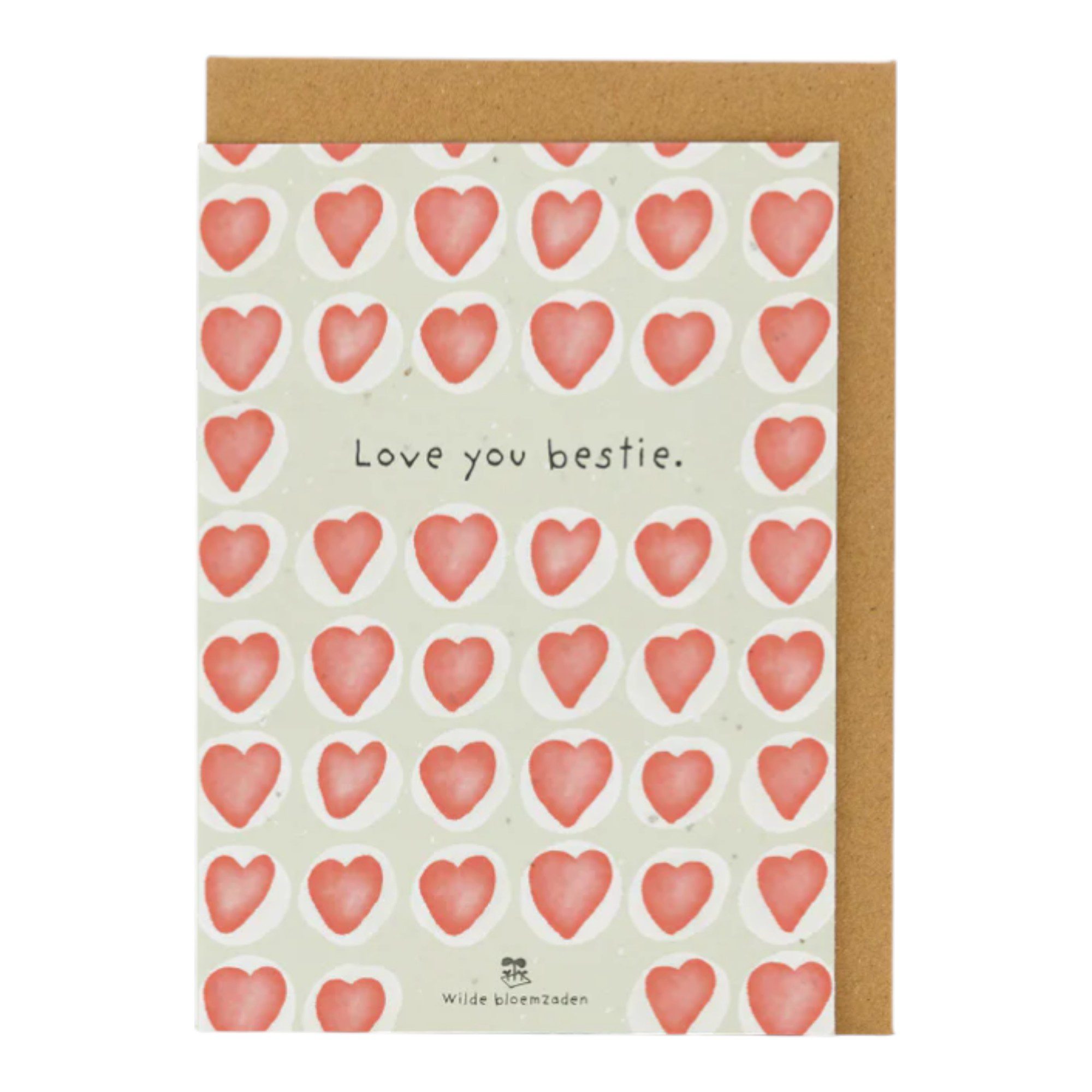 Amazon_Komplimente_Grusskarten_Freisteller_Loveyoubestie_NL Love you bestie, plantbare wenskaart - Afbeelding 1