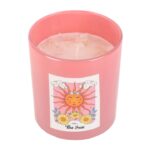 Kaars "The Sun" met brokjes rozenkwarts (Ø7x8cm) - Afbeelding 3