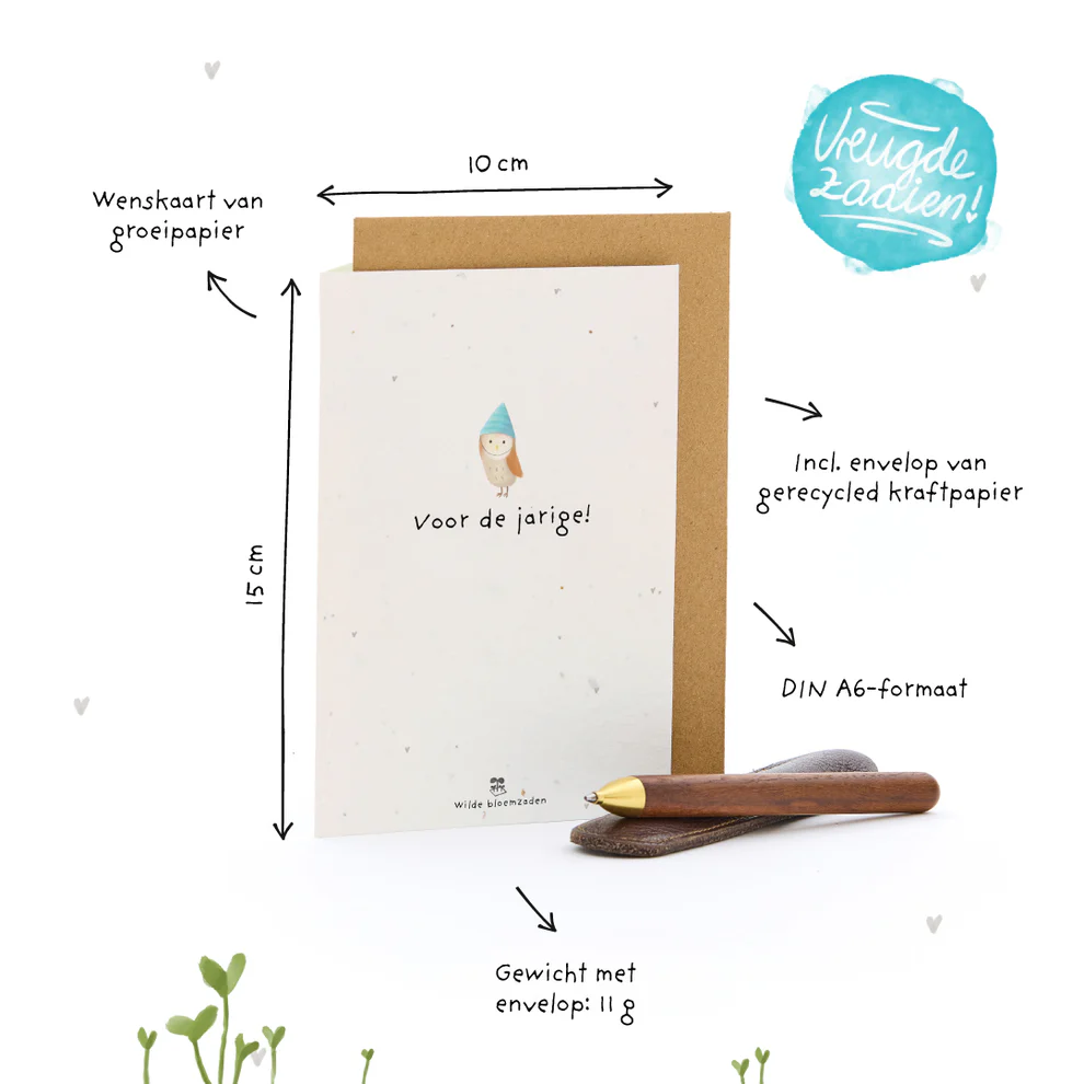 Voor de jarige, plantbare wenskaart - Afbeelding 4