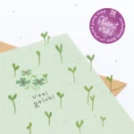 Veel geluk, plantbare wenskaart - Afbeelding 2