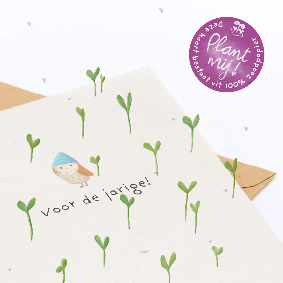 Voor de jarige, plantbare wenskaart - Afbeelding 2