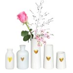 Assorti Bloemvazen met gouden hart