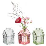 Assorti Bloemvaas Glazen huisje (7x7,5x12cm)