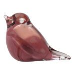 Sculptuur vogel "Bird oud roze" glas (11x6x7,5cm)