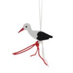 Gelukspoppetje Ooievaar plat (3cm)