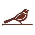 Tuinsteker Vogel Roest metaal ass. (18x1,5x13cm) - Afbeelding 3