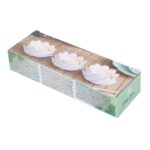 Set van 3 witte lotusbloem theelichthouders - Afbeelding 3