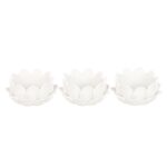 Set van 3 witte lotusbloem theelichthouders - Afbeelding 4