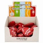 Speksteen Hart rode hartjes ass. (4cm) - Afbeelding 2