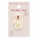 Pocket Hug "Een knuffel voor jou" op kaart (9x5,5cm)