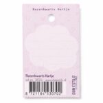 Rozenkwarts hartje "Heel veel liefde" op kaart (9x5,5cm) - Afbeelding 2
