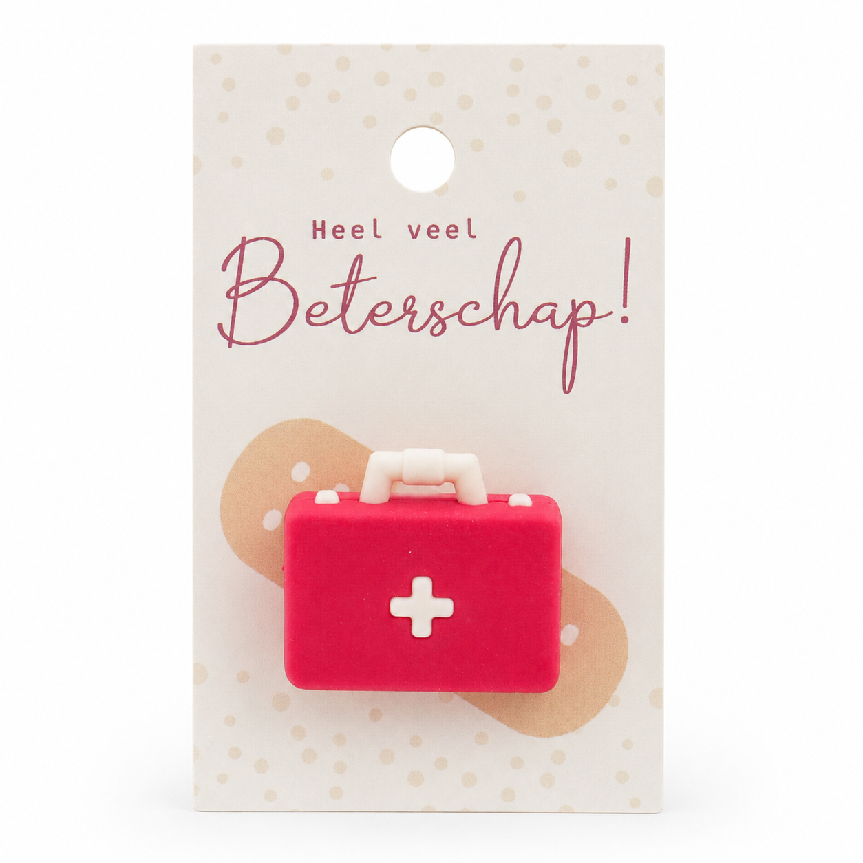 38505-1 Beterschap "Heel veel beterschap" op kaart (9x5,5cm) - Afbeelding 1