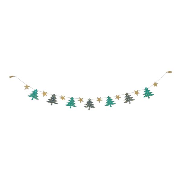 Slinger "Kerstboom" van lokta-papier (100cm)