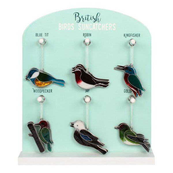 Suncatcher Vogel; mini suncatchers op display (ca. 11cm)