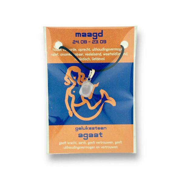 Edelsteenhanger Gelukssteen - Agaat - Maagd