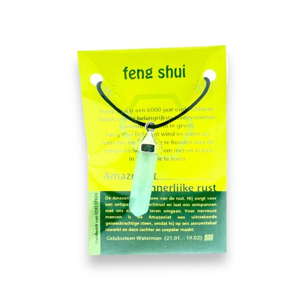 Edelsteenhanger Feng Shui -  Amazoniet - Waterman