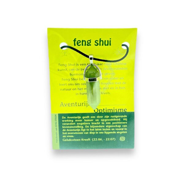 Edelsteenhanger Feng Shui -  Aventurijn - Kreeft