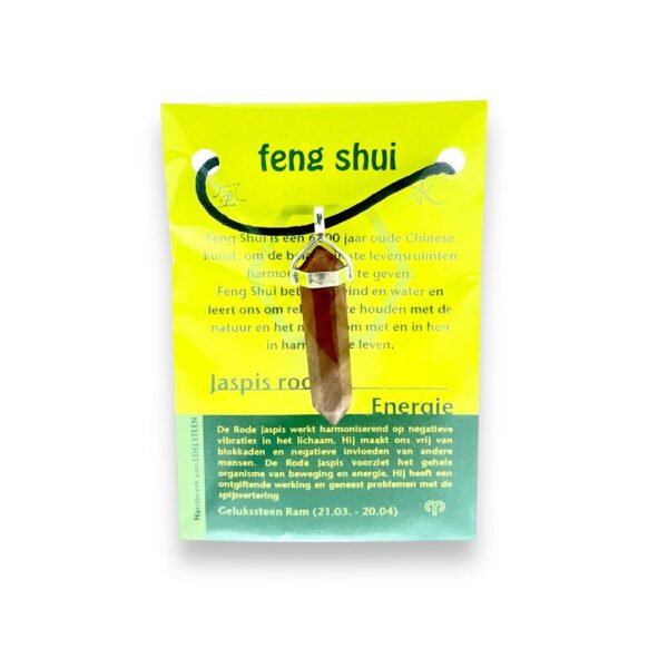 Edelsteenhanger Feng Shui -  Rode jaspis - Ram